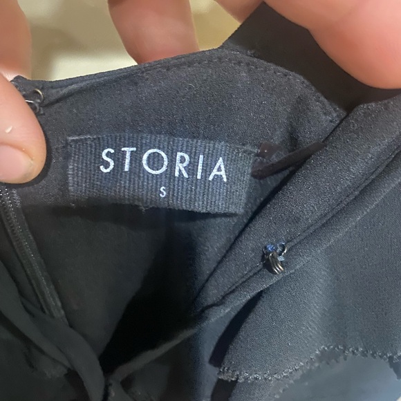 Storia black Ruffle Dress- womens size Small - Picture 4 of 5